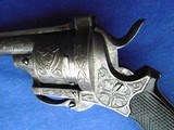 Antique ENGRAVED 1860s CIVIL WAR ERA FRENCH .31 CAL. PINFIRE REVOLVER - 7 of 16