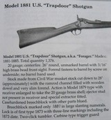 Antique 1881 U.S. SPRINGFIELD 20 ga. FORAGER TRAPDOOR SHOTGUN - 19 of 20