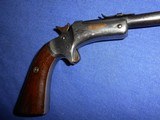 Antique STEVENS MODEL 43 DIAMOND TIP-UP .22 SINGLE SHOT PISTOL 6" BBL. - 6 of 11