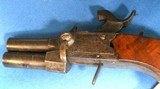 Antique 1840s ERA ENGRAVED ENGLISH OVER UNDER PERCUSSION TAP PISTOL - 12 of 19