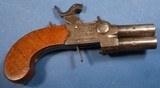 Antique 1840s ERA ENGRAVED ENGLISH OVER UNDER PERCUSSION TAP PISTOL - 7 of 19