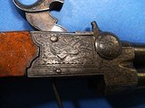 Antique 1840s ERA ENGRAVED ENGLISH OVER UNDER PERCUSSION TAP PISTOL - 15 of 19