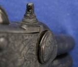 Antique 1840s ERA ENGRAVED ENGLISH OVER UNDER PERCUSSION TAP PISTOL - 19 of 19