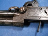Antique 1840s ERA ENGRAVED ENGLISH OVER UNDER PERCUSSION TAP PISTOL - 3 of 19