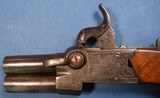 Antique 1840s ERA ENGRAVED ENGLISH OVER UNDER PERCUSSION TAP PISTOL - 4 of 19