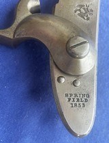 Antique DATED 1853 SPRINGFIELD MUSKET LOCK NICE - 2 of 5