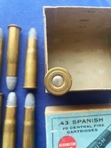 Vintage BRIGHT BOX of REMINGTON UMC .43 SPANISH BLACK POWDER NOS AMMO - 4 of 8