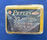 Vintage AMMO PETERS .32 S&W LONG FULL BOX 50 NOS - 6 of 6
