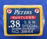 Vintage PETERS .38 SPECIAL AMMO CRISP CLEAN FULL BOX 50 - 6 of 6