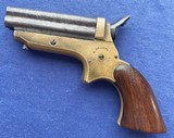 Antique 1859 SHARPS DERINGER .22 cal. 4 SHOT PEPPERBOX PISTOL - 1 of 10