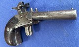 Antique 1850s ERA MOST UNUSUAL DOUBLE BARRELSxS DERINGER PISTOL - 8 of 12