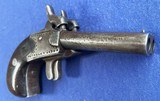 Antique 1850s ERA MOST UNUSUAL DOUBLE BARRELSxS DERINGER PISTOL - 3 of 12