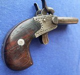 Antique 1850s ERA MOST UNUSUAL DOUBLE BARRELSxS DERINGER PISTOL - 2 of 12