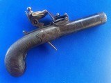 Antique 1820 ENGLISH FLINTLOCK DERRINGER, POCKET, MUFF PISTOL - 1 of 11