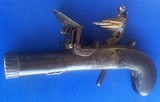 Antique 1820 ENGLISH FLINTLOCK DERRINGER, POCKET, MUFF PISTOL - 7 of 11