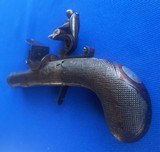 Antique 1820 ENGLISH FLINTLOCK DERRINGER, POCKET, MUFF PISTOL - 6 of 11