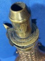 Antique MUSKET SHOTGUN POWDER FLASK BASKET WEAVE CIVIL WAR ERA - 4 of 6
