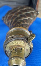 Antique UNITED STATES FLASK Co. COPPER & BRASS ROPE DESIGN POWDER FLASK - 5 of 9