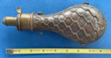 Antique UNITED STATES FLASK Co. COPPER & BRASS ROPE DESIGN POWDER FLASK - 1 of 9