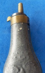 Antique EAGLE & SHIELD ZINC POCKET SIZE POWDER FLASK COLT, ETC. - 2 of 6