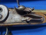 Antique 1780 T. KETLAND FLINTLOCK PISTOL BRASS BARREL LONDON - 4 of 11