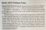 Antique ORIGINAL EARLY MARK 1816 SIMEON NORTH FLINTLOCK U.S. MILITARY PISTOL - 2 of 18