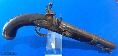 Antique 1790 W. KETLAND FLINTLOCK MILITARY PISTOL .69 CAL. IRON BARREL