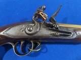 Antique ORIGINAL W. KETLAND & Co FLINTLOCK BRASS BARREL PISTOL - 4 of 17