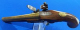 Antique ORIGINAL W. KETLAND & Co FLINTLOCK BRASS BARREL PISTOL - 11 of 17