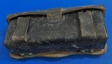 Antique McKENNY Co. / RIDABOCK Co. NSG .45-70 LEATHER CARTRIDGE BOX - 7 of 9