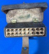 Antique McKENNY Co. / RIDABOCK Co. NSG .45-70 LEATHER CARTRIDGE BOX - 8 of 9