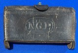 Antique 1873 J.H. WILSON NGP McKEEVER LEATHER REVOLVER CARTRIDGE BOX - 7 of 10