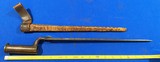 Antique REVOLUTIONARY WAR ERA SHORT LAND BROWN BESS BAYONET & SCABBARD