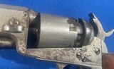 Antique 1849 COLT POCKET MODEL PERCUSSION REVOLVER 1856 NICKLE - 6 of 14