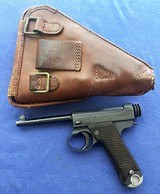 ORIGINAL 1943 WW 2 JAPANESE NAMBU PISTOL & HOLSTER WITH VETS INSCRIPTION - 10 of 15
