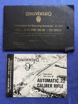 Vintage 1970 BELGIUM BROWNING .22 SEMI-AUTO RIFLE LIKE NEW WITH BROWNING CASE - 13 of 17