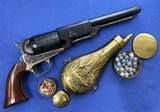 Vintage UBERTI 1847 WALKER COLT PERCUSSION REVOLVER CUSTOM CASED AS NEW - 2 of 13