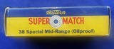 Vintage WINCHESTER - WESTERN .38 SPECIAL SUPER MATCH AMMO NOS. 50 RNDS. - 3 of 5