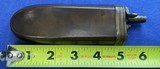 Antique CIVIL WAR ERA PISTOL POWDER FLASK WITH CAP COMPARTMENT 6" - 1 of 3