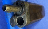 Antique CIVIL WAR ERA PISTOL POWDER FLASK WITH CAP COMPARTMENT 6" - 3 of 3