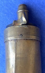Antique CIVIL WAR ERA BRASS EAGLE Lg. CALIBER PISTOL FLASK 5 1/2