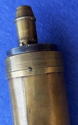 Antique CIVIL WAR ERA BRASS EAGLE Lg. CALIBER PISTOL FLASK 5 1/2