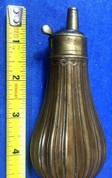 Antique CASED PISTOL or POCKET POWDER FLASK 4 1/2" - 1 of 4