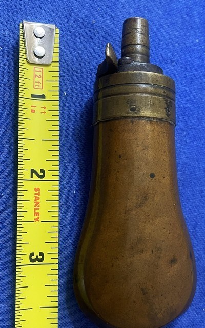 Antique TINY CASED PISTOL FLASK COLT ROOT & OTHERS 3 3/4"