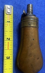Antique TINY CASED PISTOL FLASK COLT ROOT & OTHERS 3 3/4" - 1 of 3