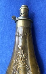 Antique CIVIL WAR ERA BARTRAM & Co FLASK PANEL & VINE 8 1/4" - 7 of 12