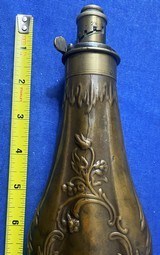 Antique CIVIL WAR ERA BARTRAM & Co FLASK PANEL & VINE 8 1/4" - 1 of 12