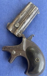 Antique REMINGTON O/U DERRINGER & 2 ROUNDS OF ORIGINAL .41 RF AMMO - 6 of 10