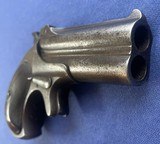 Antique REMINGTON O/U DERRINGER & 2 ROUNDS OF ORIGINAL .41 RF AMMO - 8 of 10