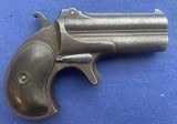 Antique REMINGTON O/U DERRINGER & 2 ROUNDS OF ORIGINAL .41 RF AMMO - 2 of 10